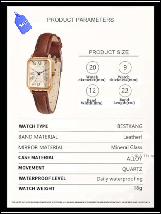 Elegant Vintage Rectangle Quartz Wrist Watch for Women main image 4